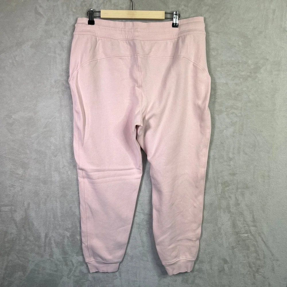 Lululemon Scuba High Rise Joggers Soft Pink 14 Cotton Fleece Lounge‎ Sweatpants